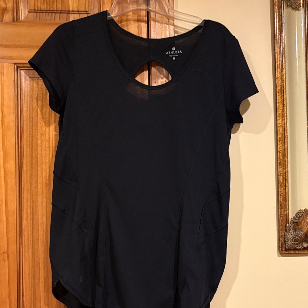 Athleta Black Short Sleeve Tee